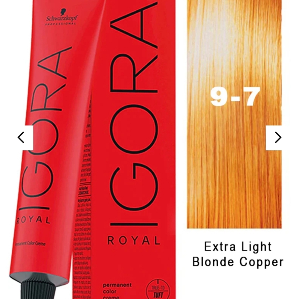 Schwarzkopf Igora Royal 9-7 Extra Light Blonde Copper color - brand new